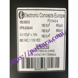 New MP9-20934K ABB Capacitor Electronic concepts europe 3x107UF CAPACITOR